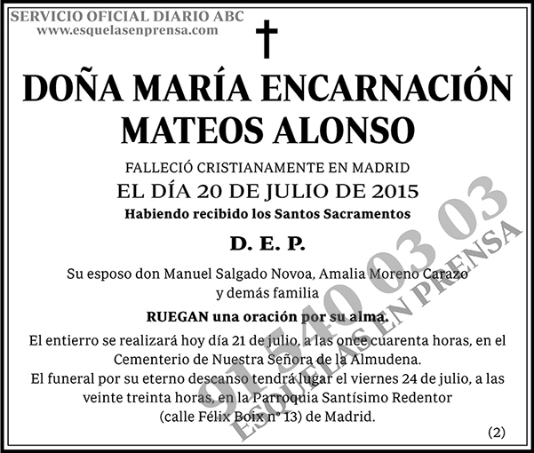 María Encarnación Mateos Alonso